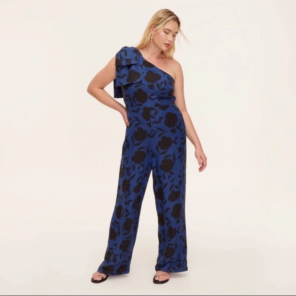Kate Spade for Target blue and black one shoulder jumpsuit - Picture 5 of 10